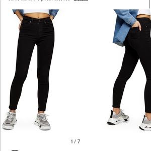 TopShop Jamie High waist black jeans